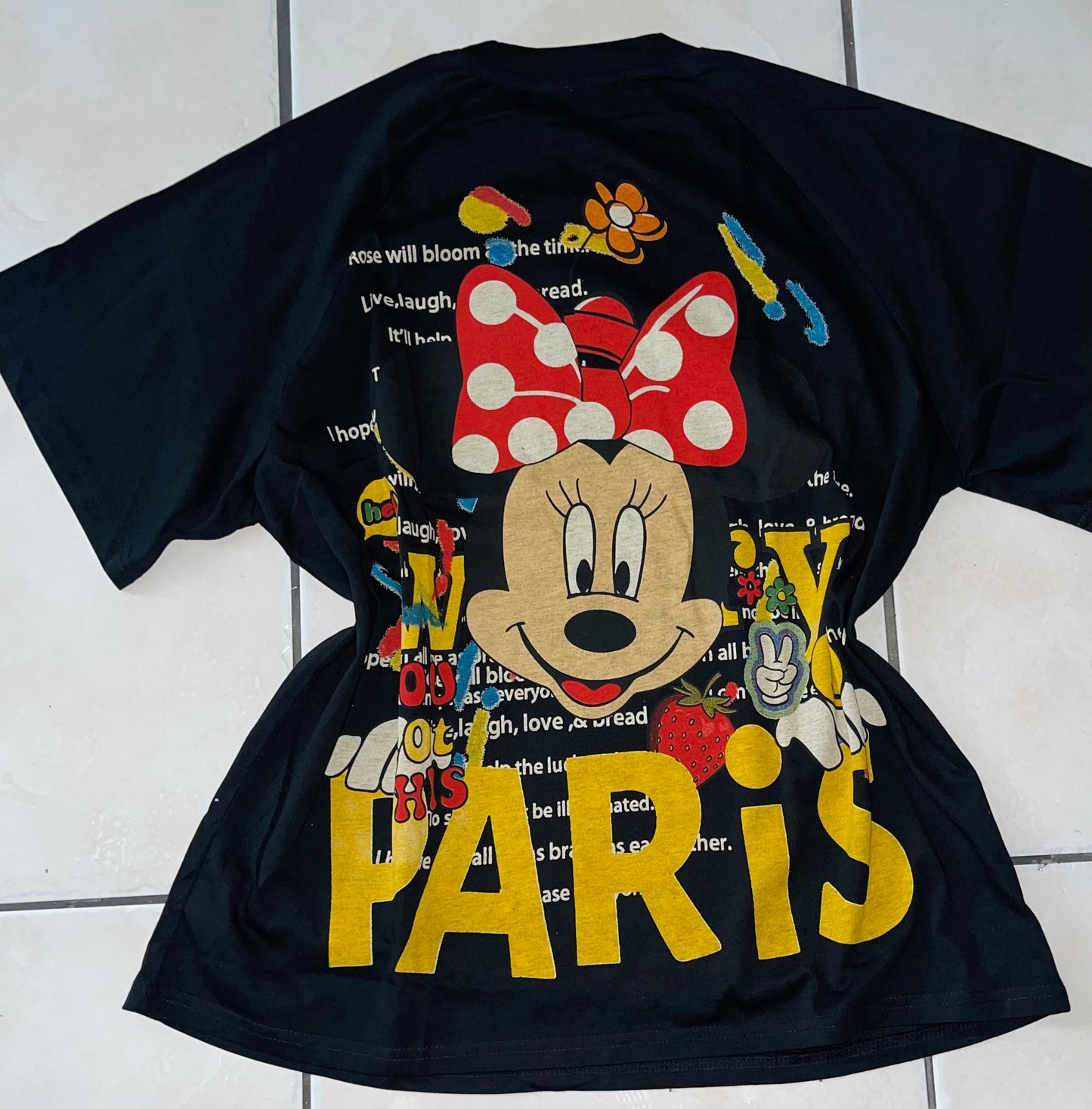 T0096-Beautiful oversized T-shirt with rhinestones