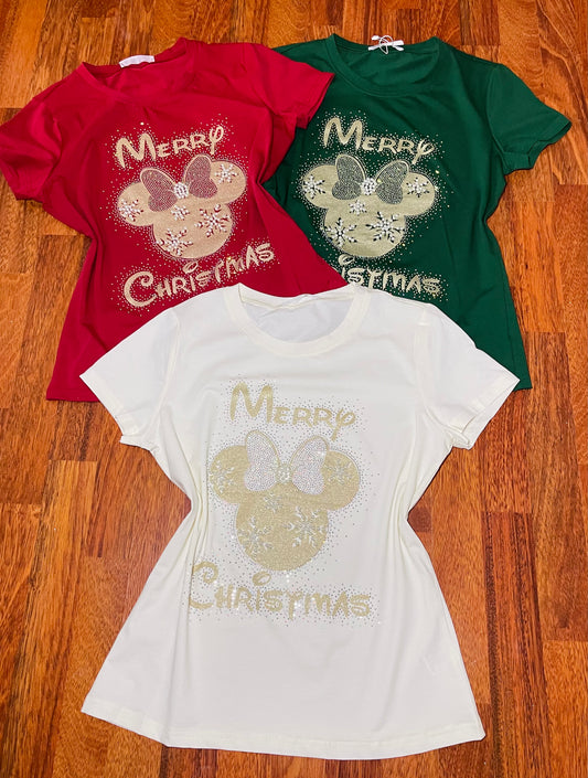 T0023-Beautiful T-shirt with rhinestones