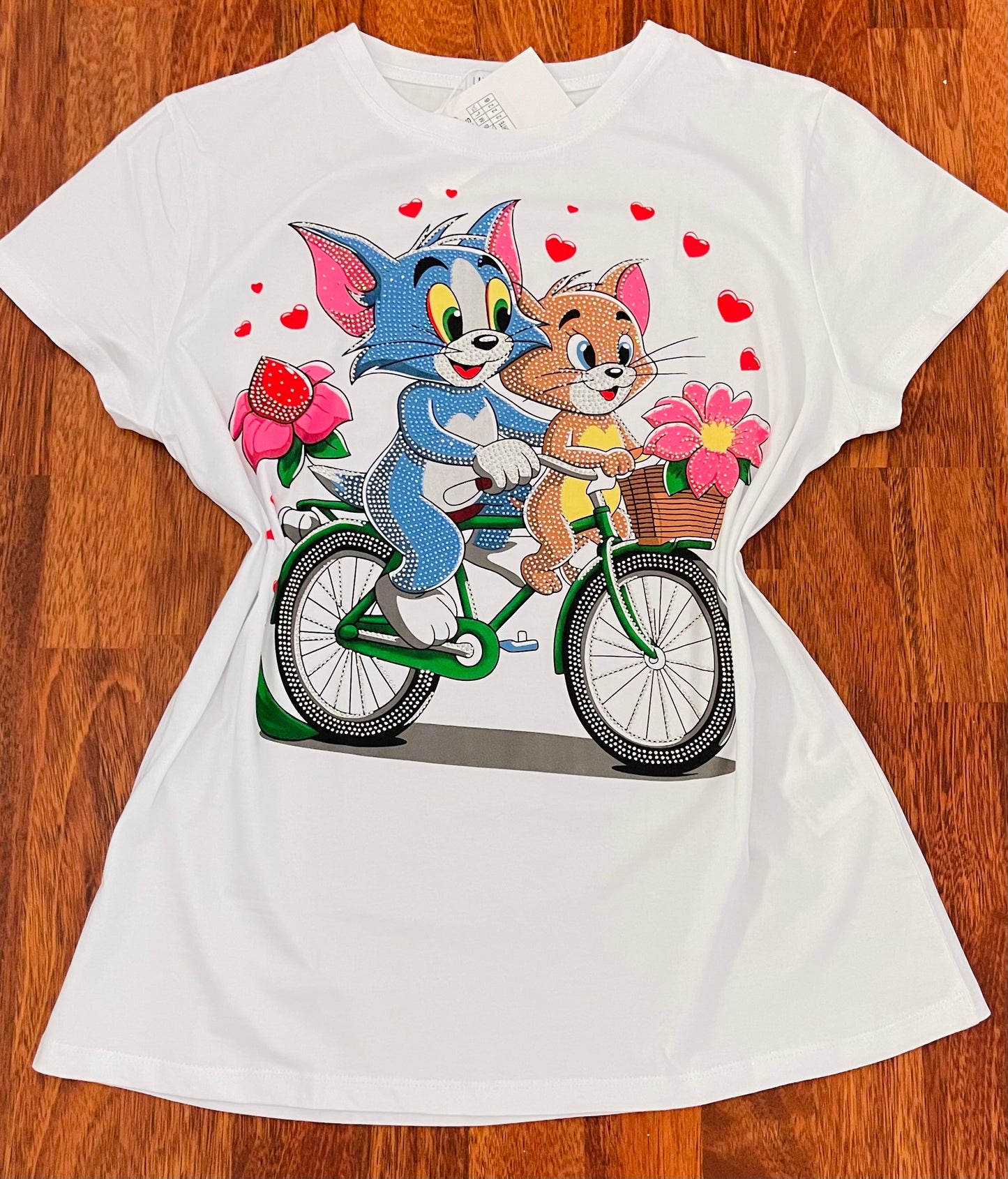 Rosita78-beautiful t-shirts by size with rhinestones