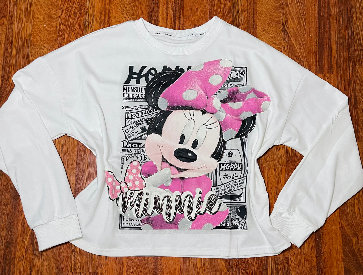 T335-Sweater with beautiful light print