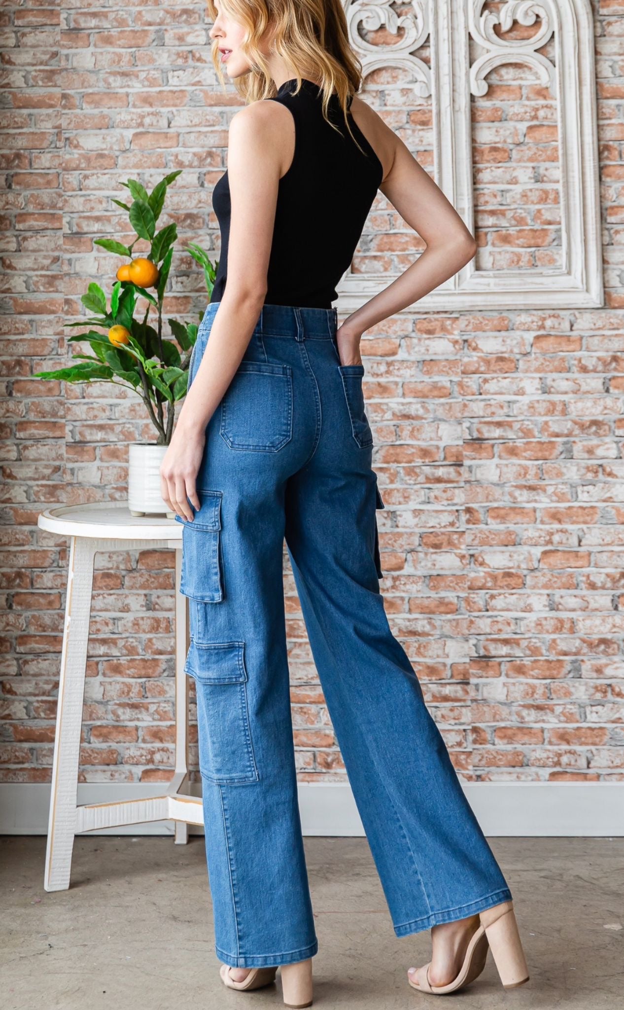 4508- CARGO PANTS BLUE
