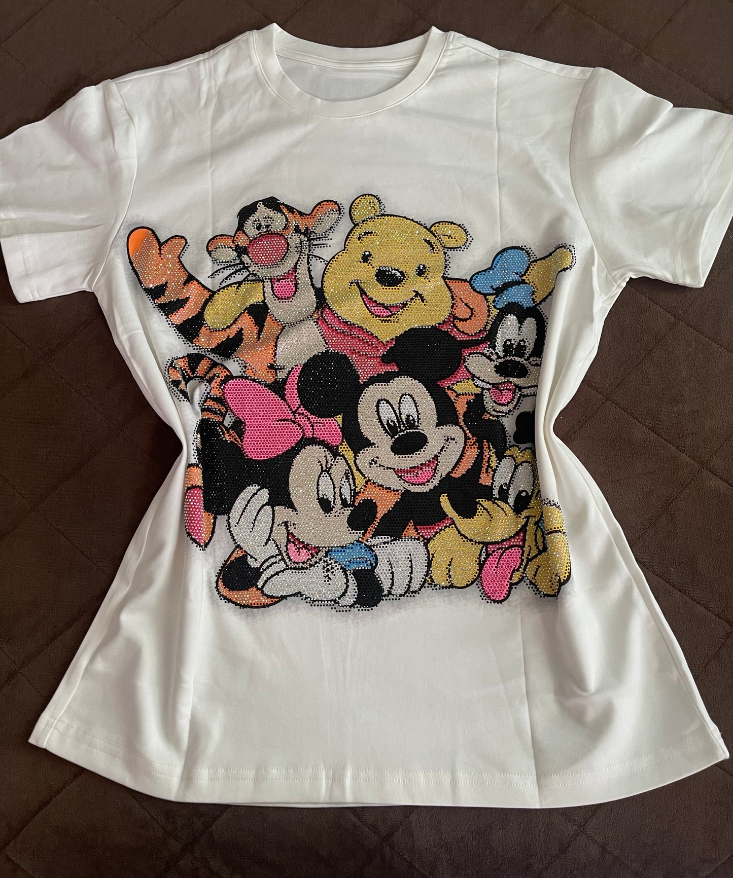 V0091-One-size t-shirt with rhinestones
