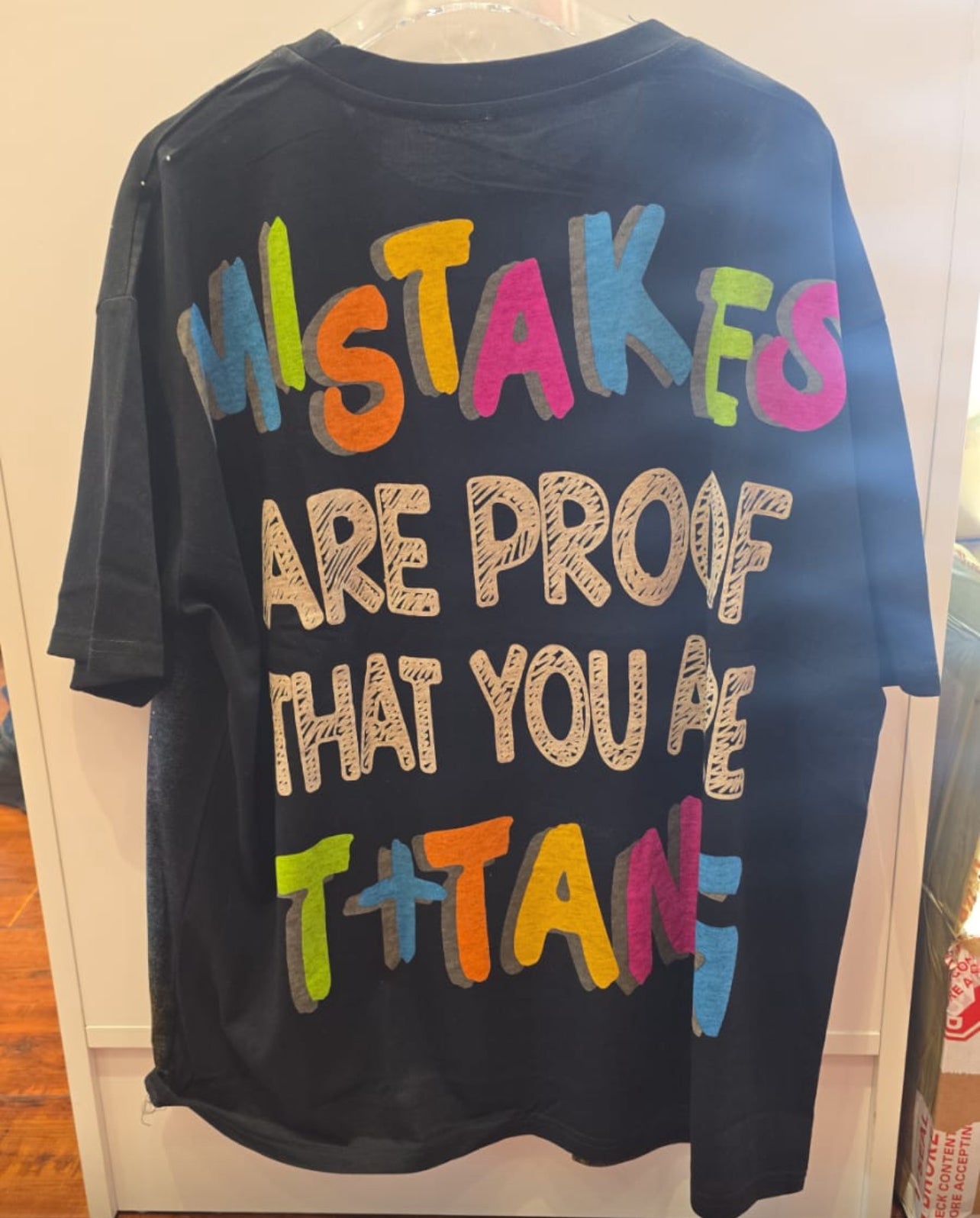 T00912-Beautiful oversized T-shirt with rhinestones