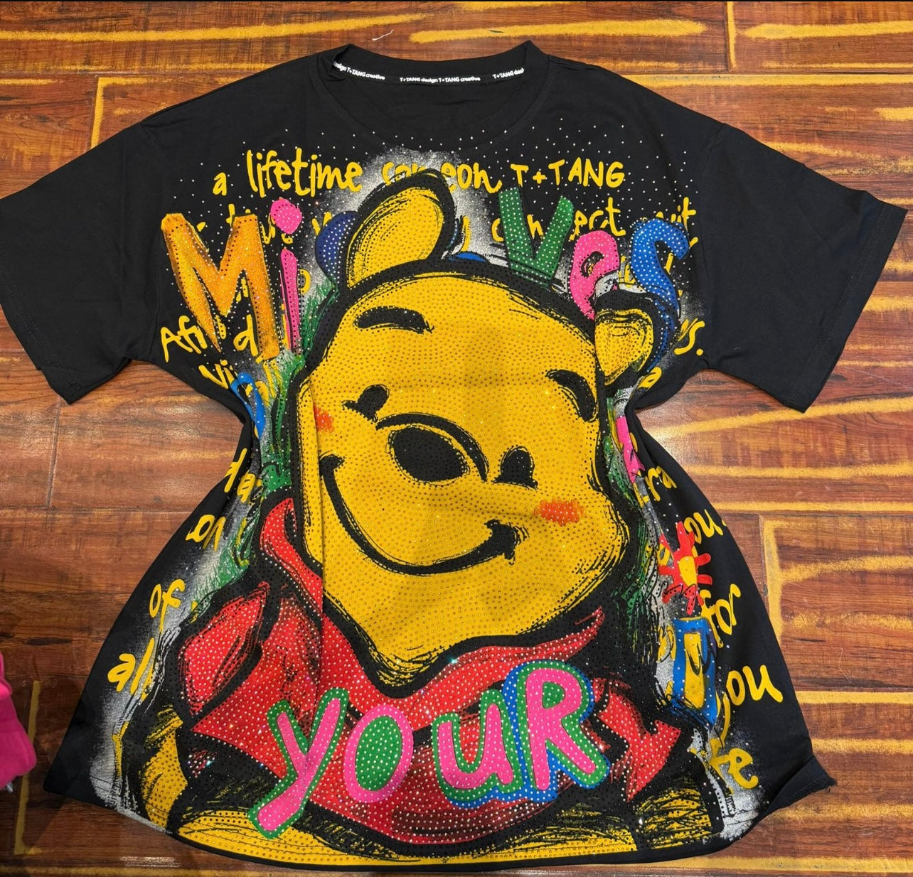Lucero12-Oversized T-shirt with rhinestones