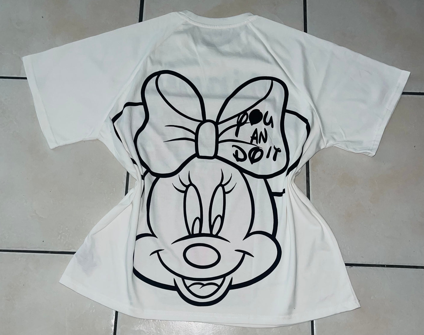 R0089-Beautiful oversized T-shirt with rhinestones