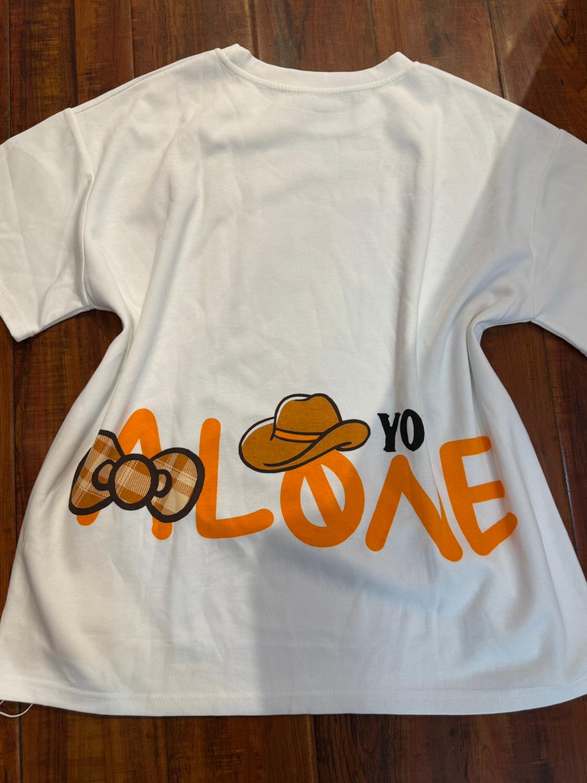 T0099-T-shirt with print and rhinestones