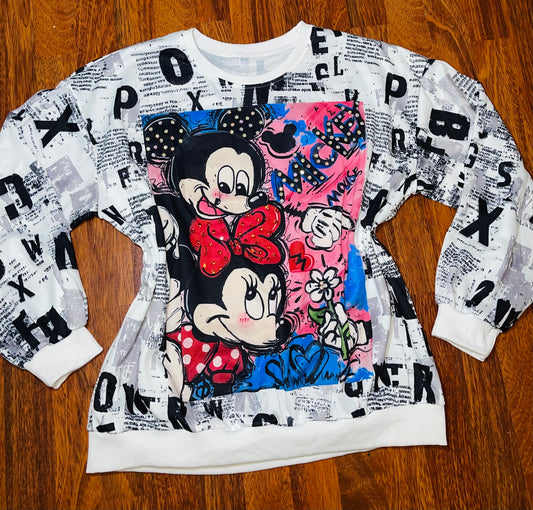 T0089-Sweater with light print