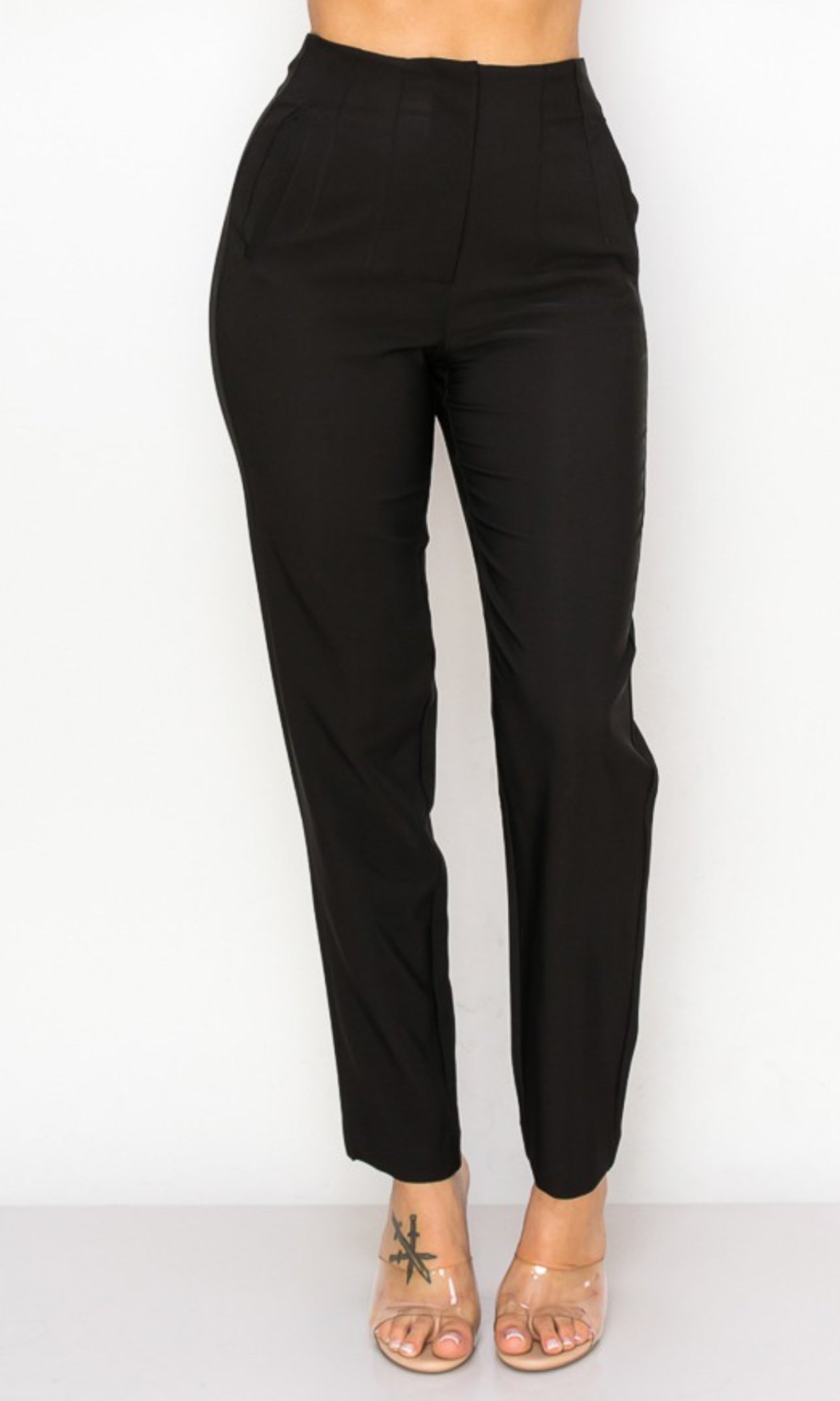 Solid High Waist Dress Pants😍