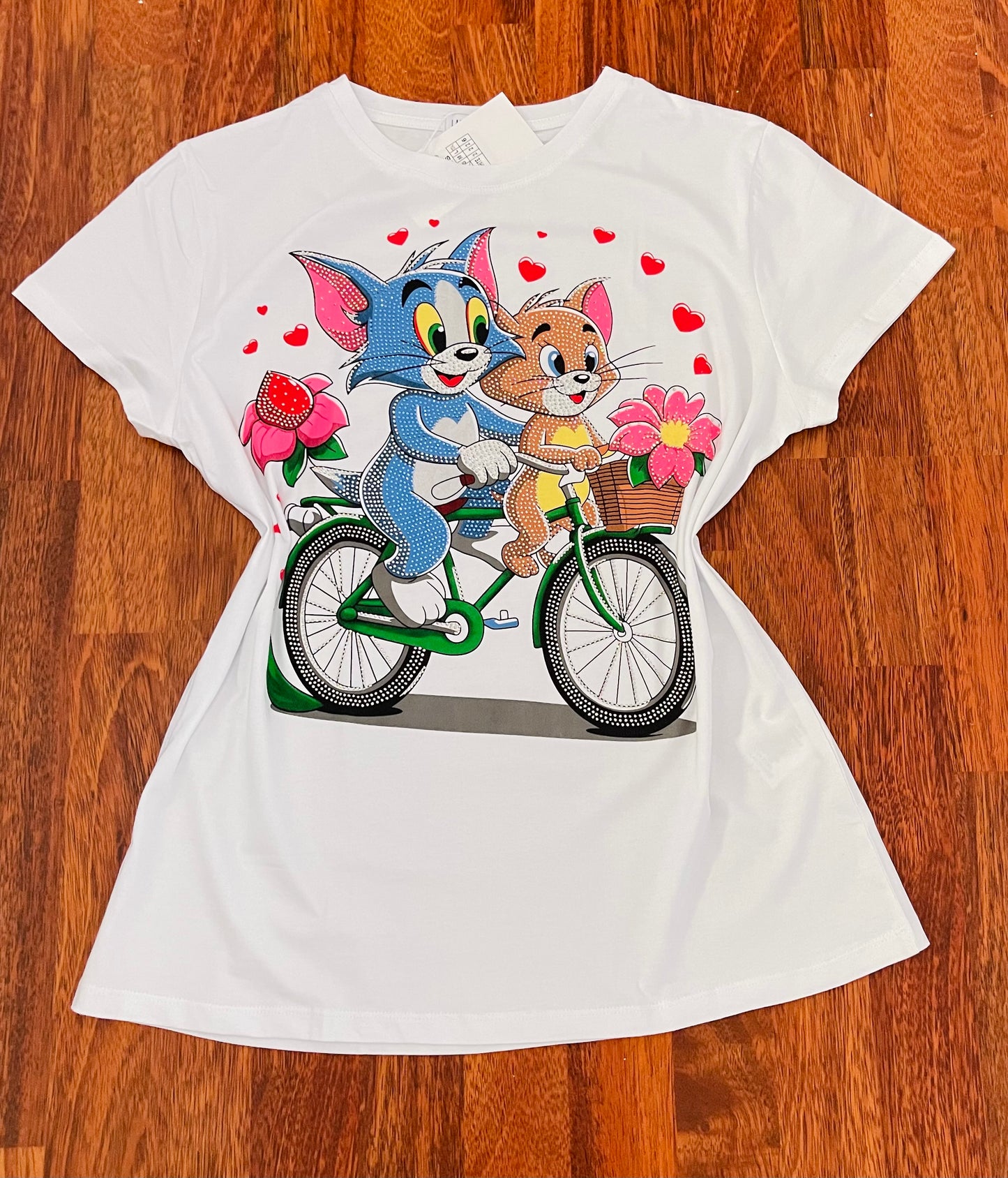Rosita78-beautiful t-shirts by size with rhinestones