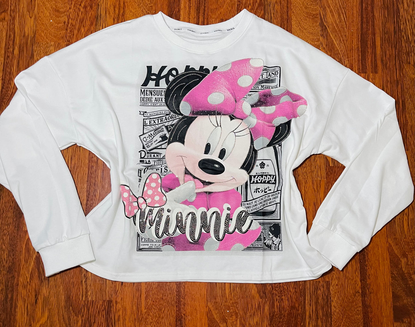 T335-Sweater with beautiful light print