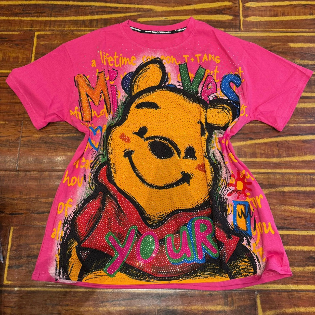 Lucero12-Oversized T-shirt with rhinestones