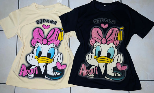Patito46-Beautiful size t-shirt with rhinestones