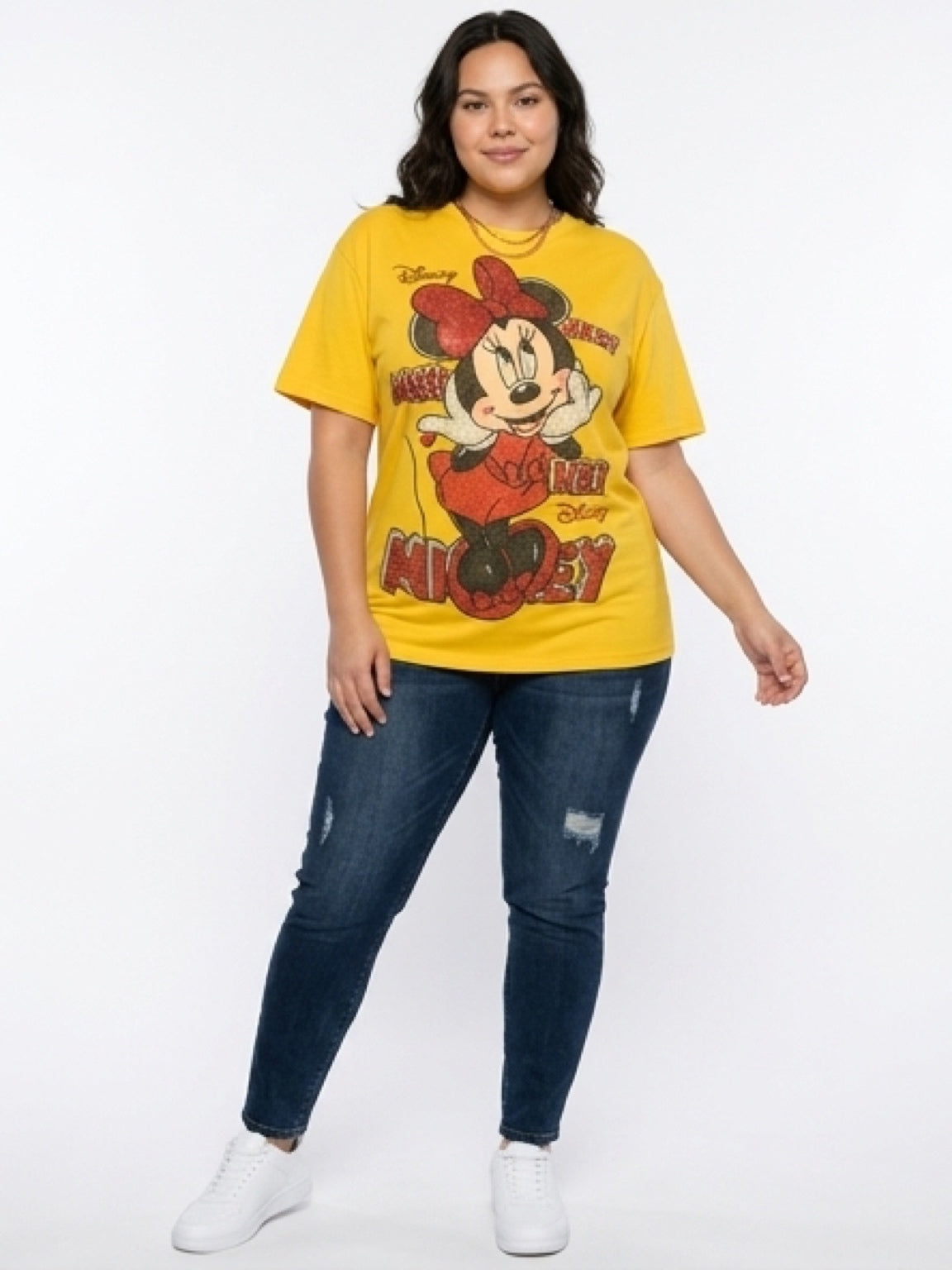 Lali008W-Beautiful T-shirt with rhinestones