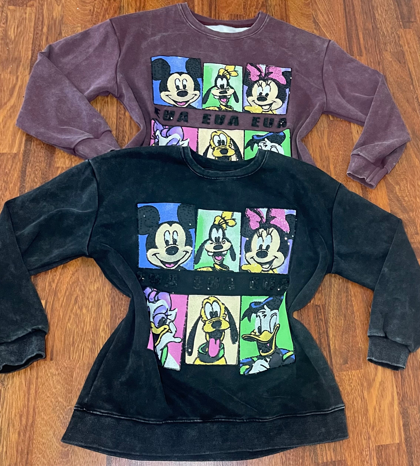 T0098-Beautiful Sweatshirt with Print and Sequins (OVERSIZE)