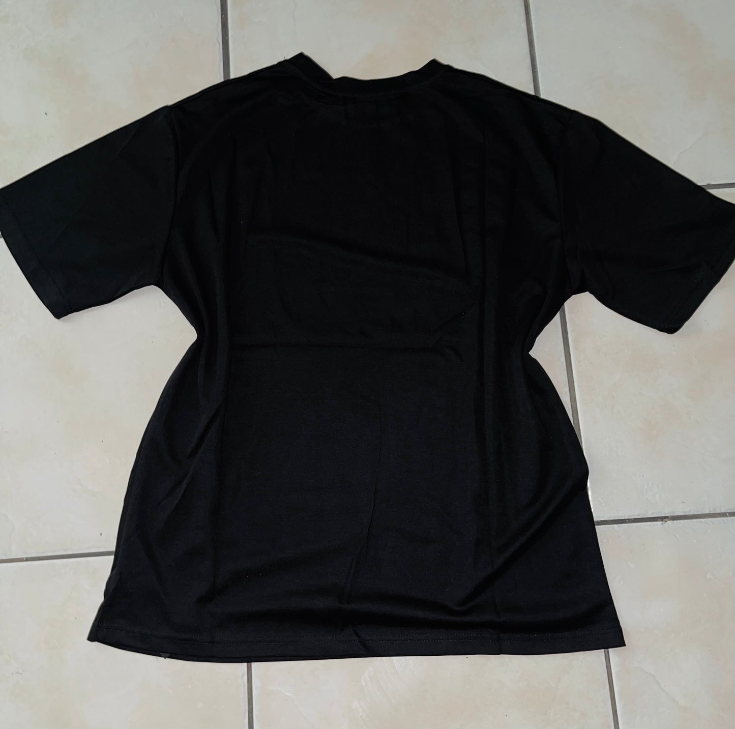 S0014-Beautiful one-size shirt with print and studded rhinestones