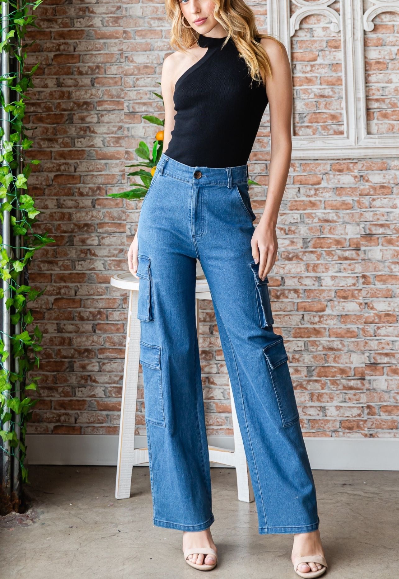 4508- CARGO PANTS BLUE