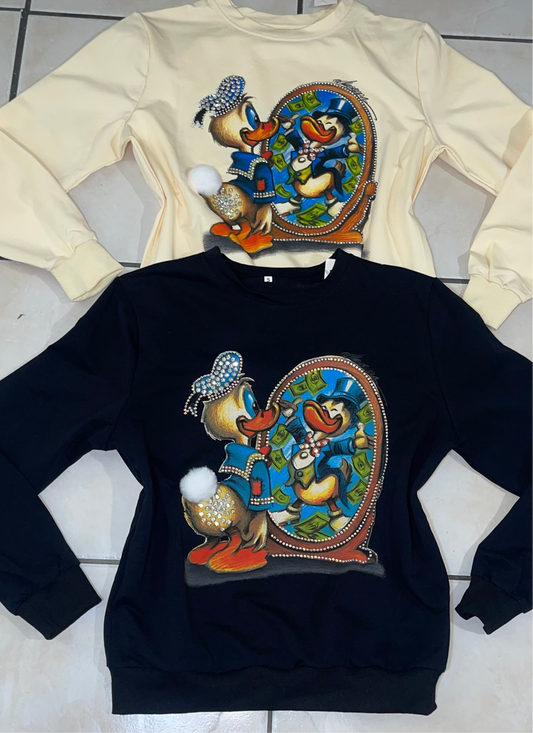 T1109-beautiful printed sweater
