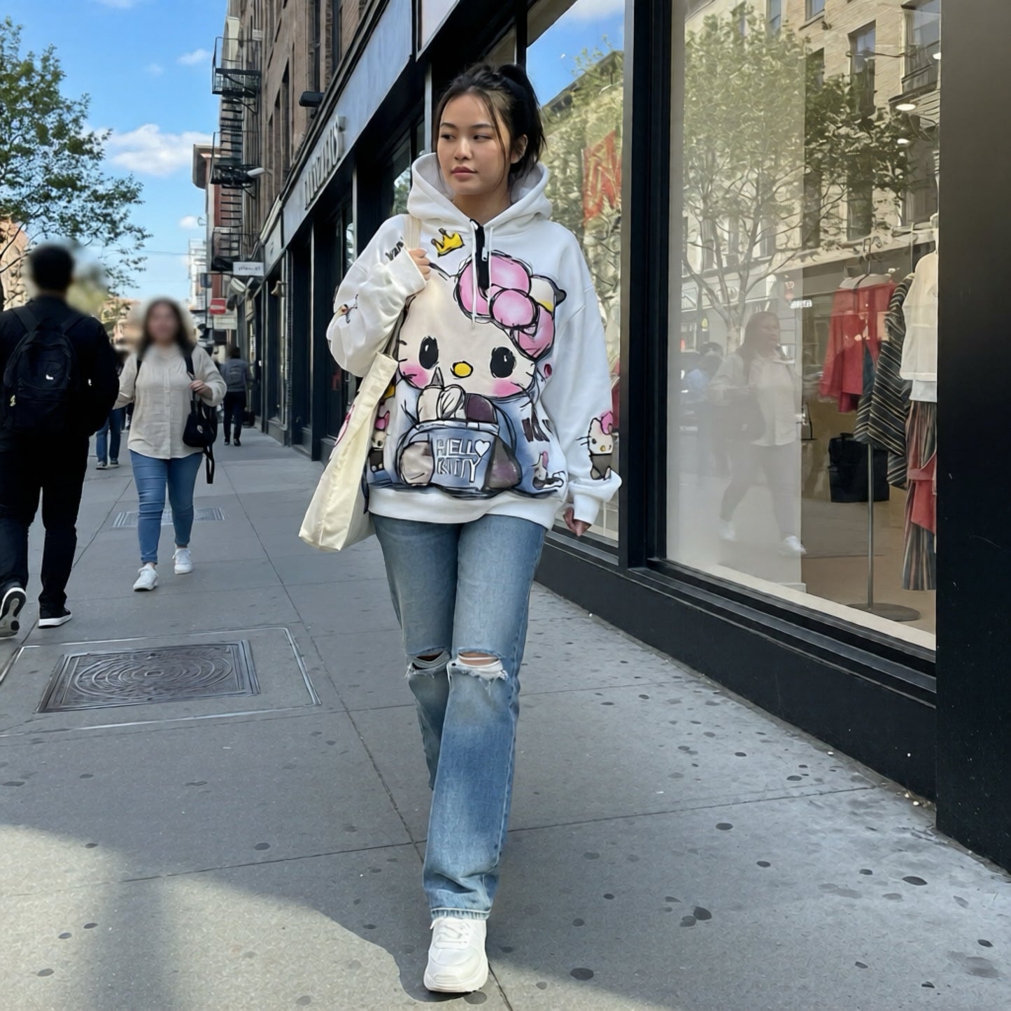 Carolina5667-Beautiful matte hoodie Oversize