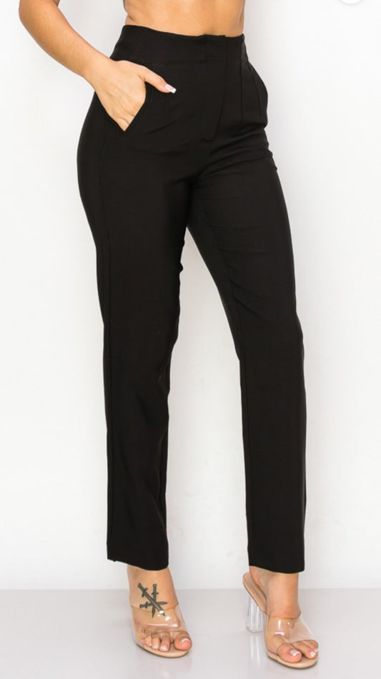 Solid High Waist Dress Pants😍