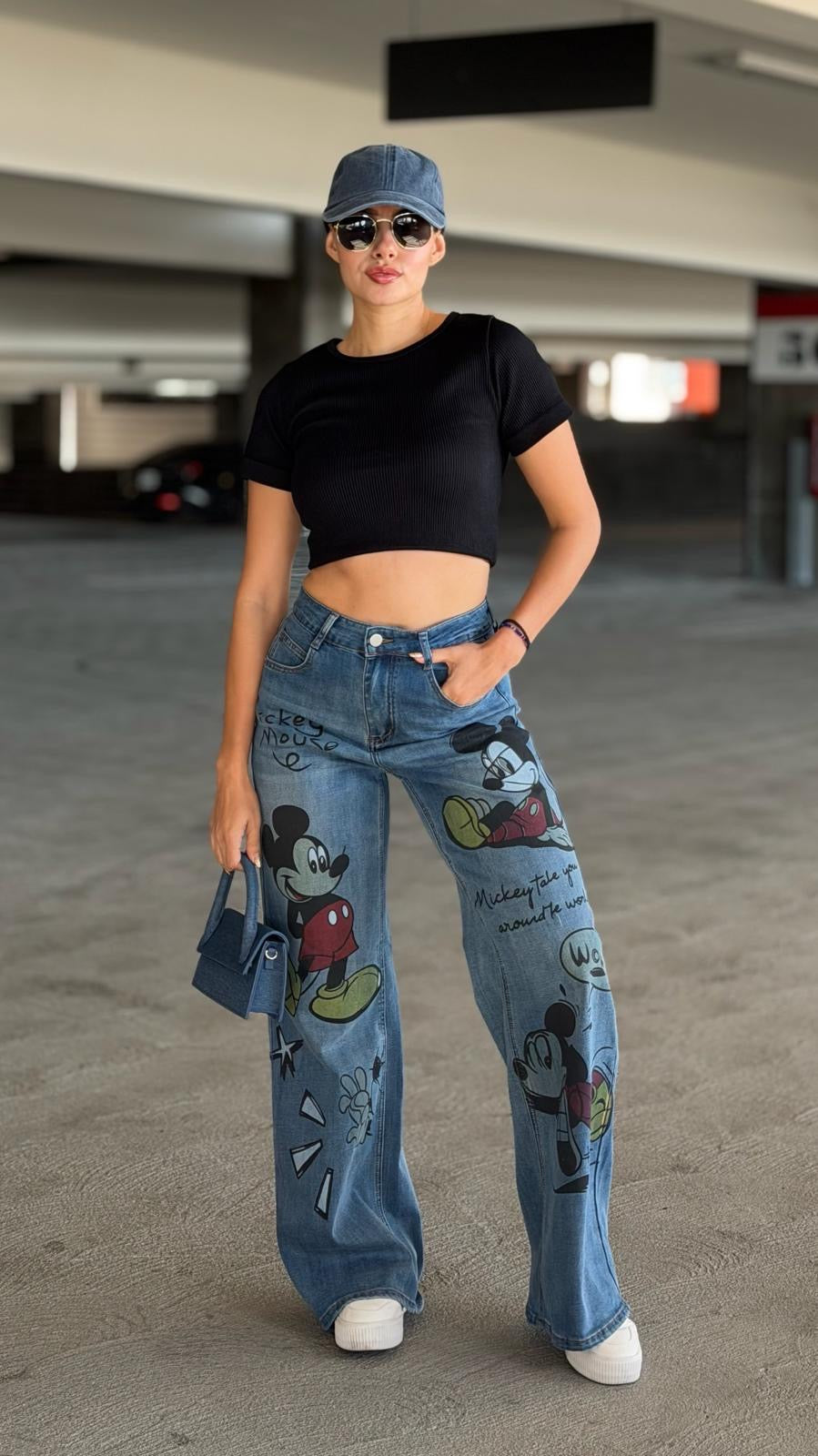 Jeans003HW-printed denim pants