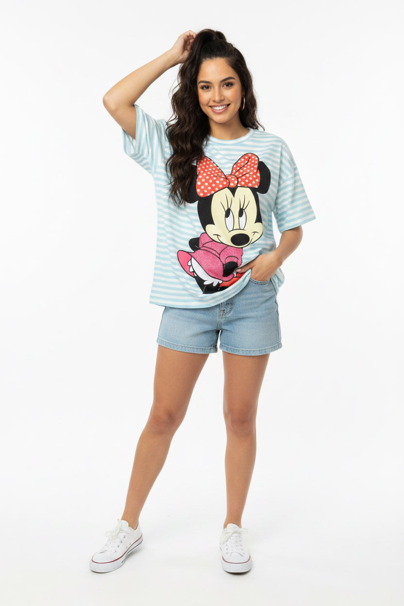 Karla673-Crew-neck T-shirt with print