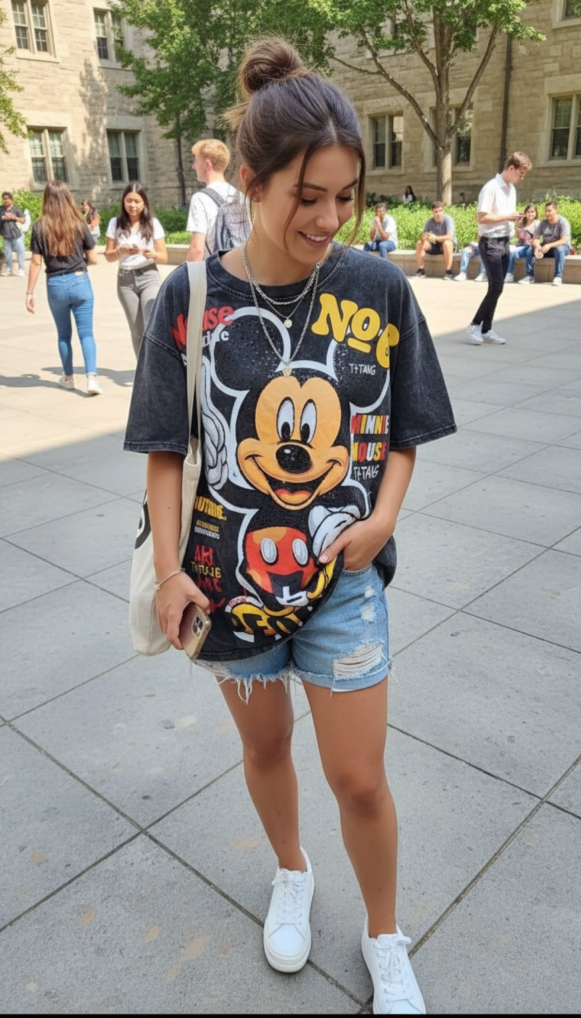 HC8003-Oversize T-shirt with Sequins