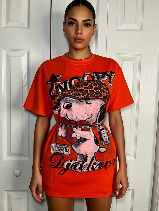 Claudia-Oversize T-shirt with rhinestones