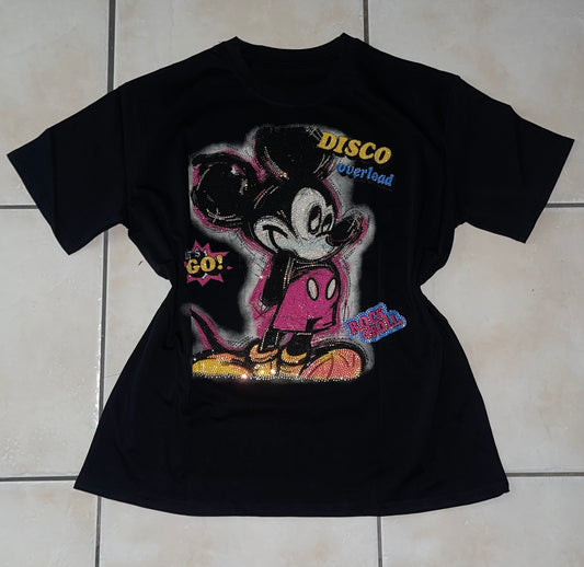 V0056-One-size t-shirt with rhinestones