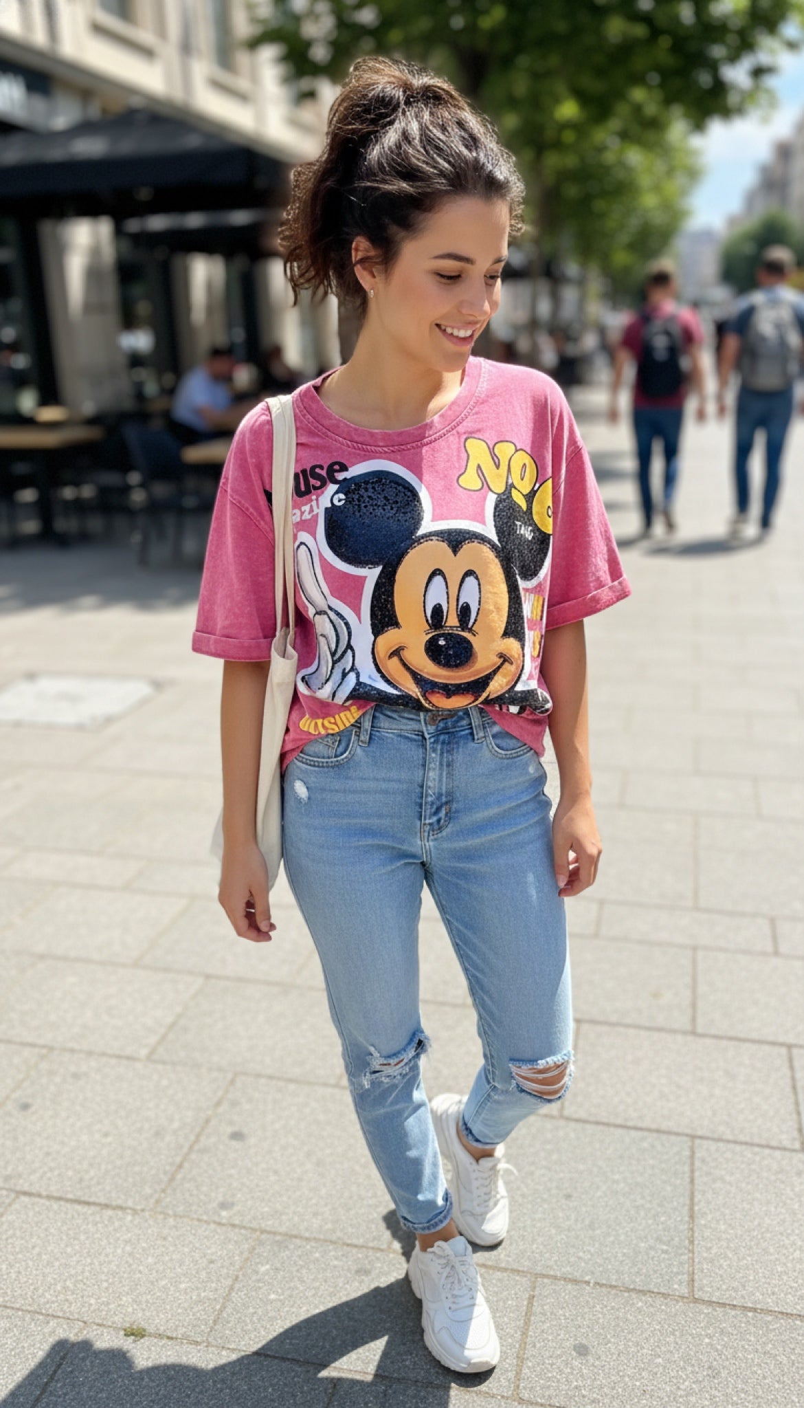 HC8003-Oversize T-shirt with Sequins