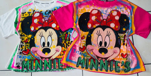 Clarita34-Beautiful oversized t-shirt with short rhinestones