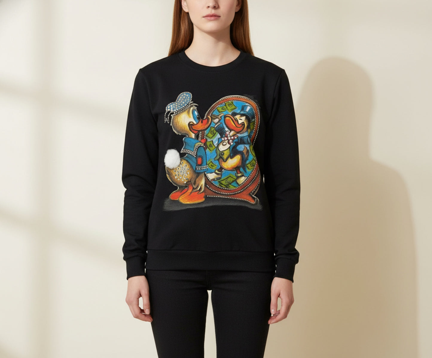 T1109-beautiful printed sweater