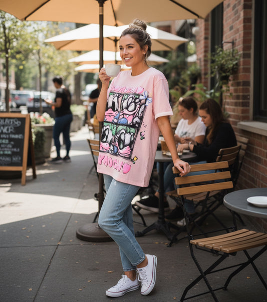 R9800-Oversized basic t-shirt with sequins