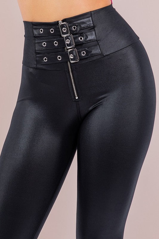 1049- ELASTIC LEGGINGS WITH BELT😍❄️