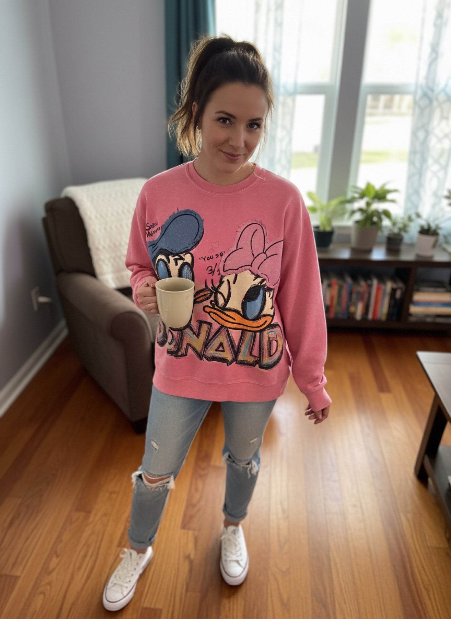 Pati107-Beautiful sequined crew neck sweater