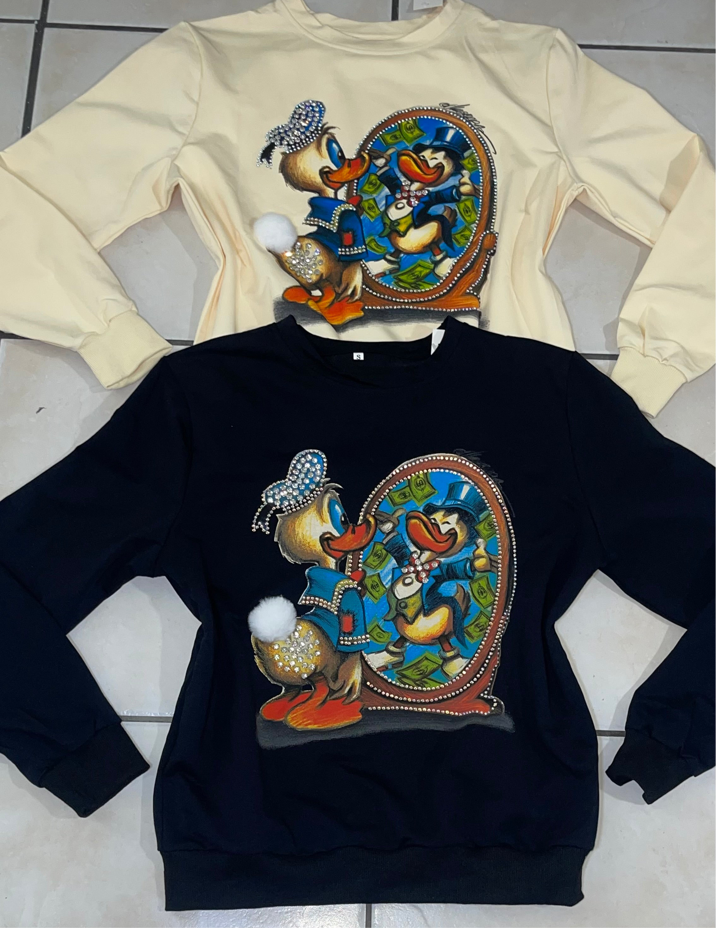 T1109-beautiful printed sweater