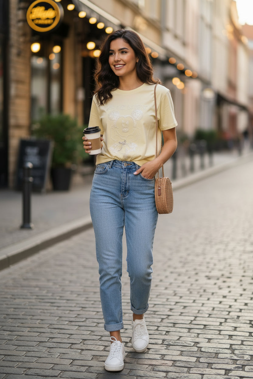 G6900-Oversize T-shirt with sequins