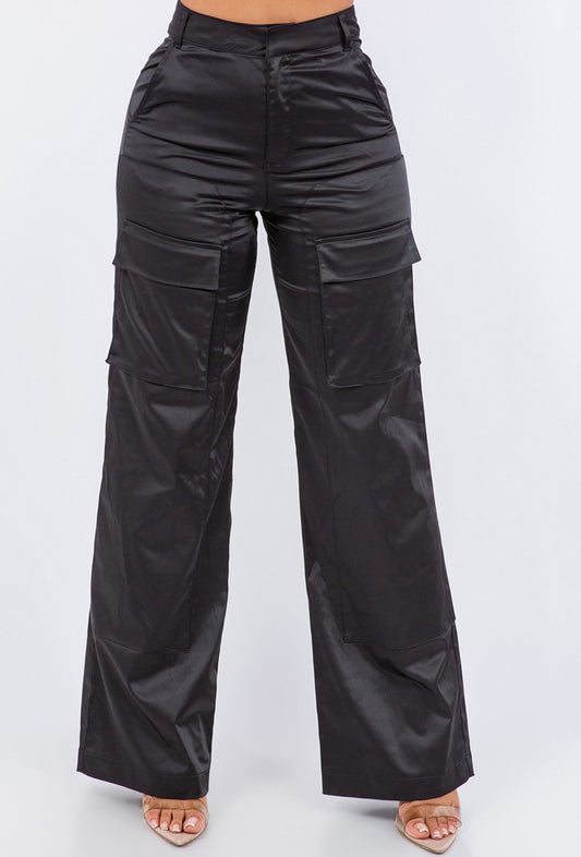 5002 CARGO PANTS SATIN BLACK 🖤