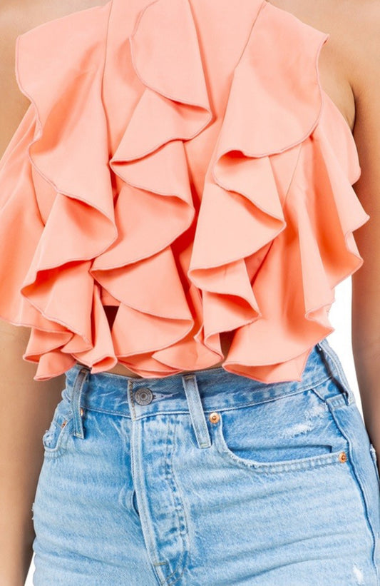 6700-CAROLINA Peach Blouse🍑