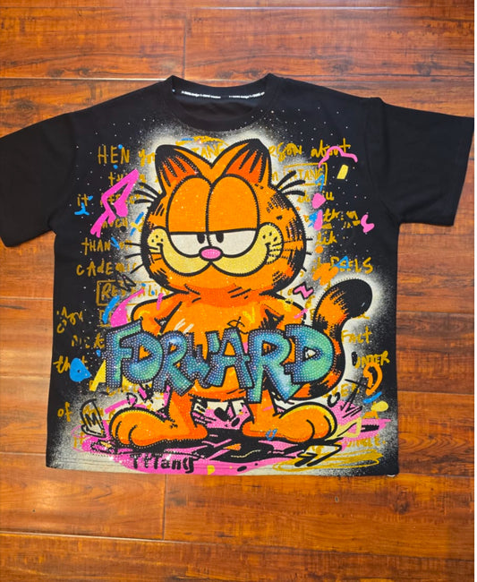 0004-Susy Oversize T-shirt with rhinestones