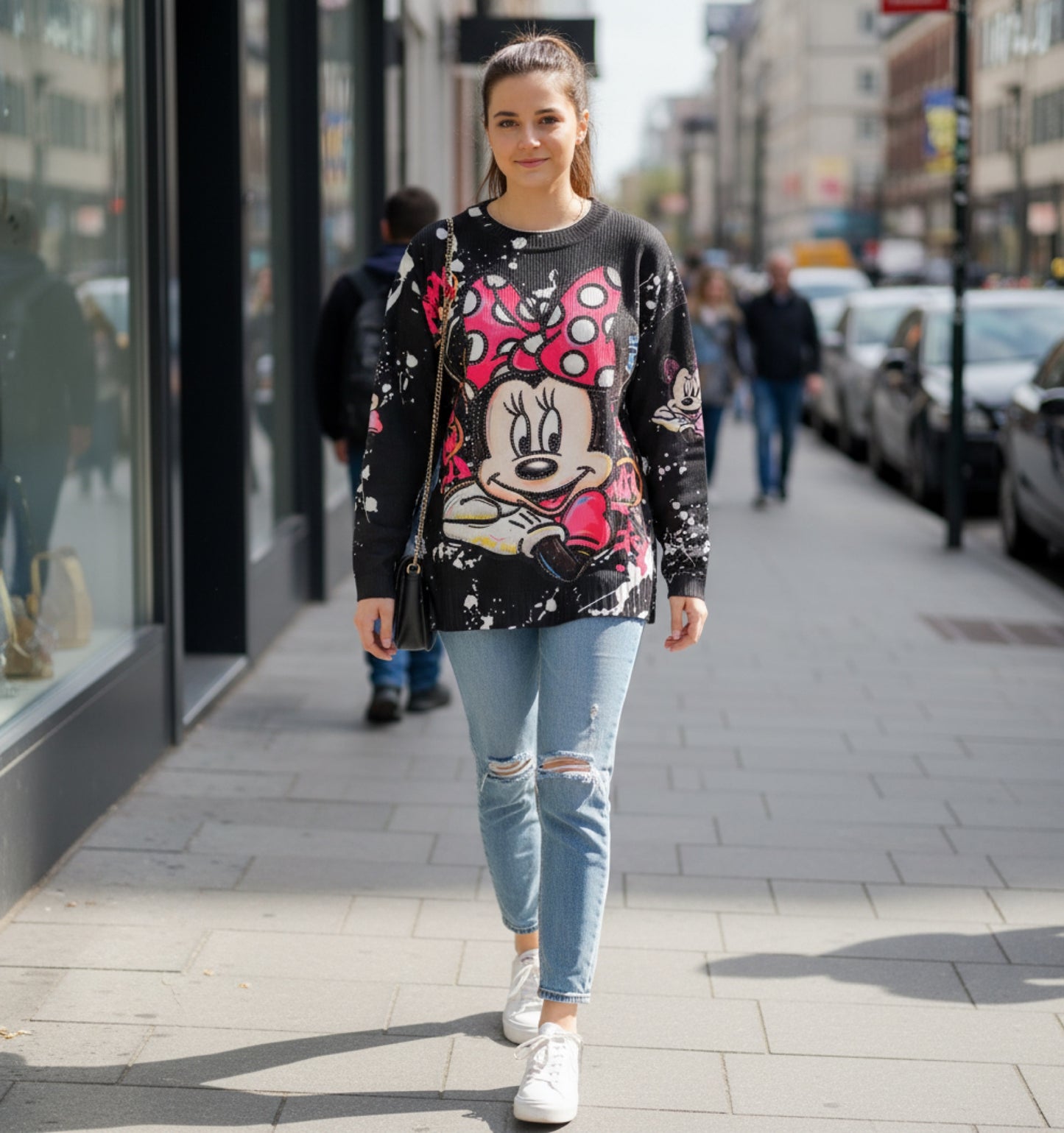 V001-Beautiful oversized yarn sweater