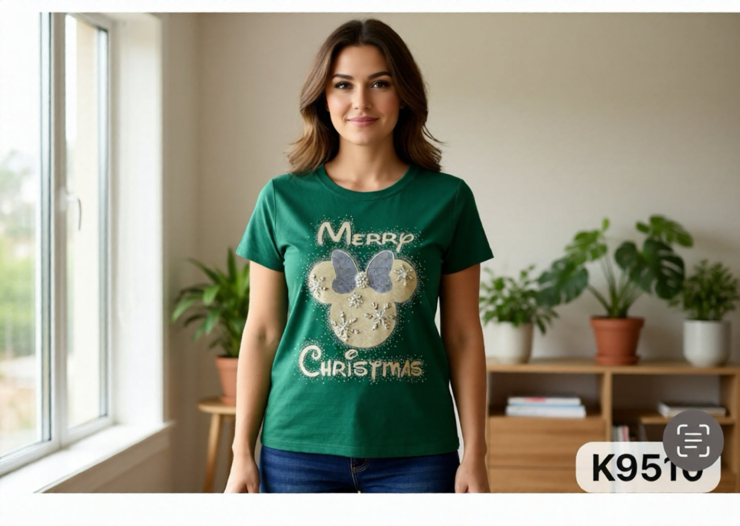 T0023-Beautiful T-shirt with rhinestones