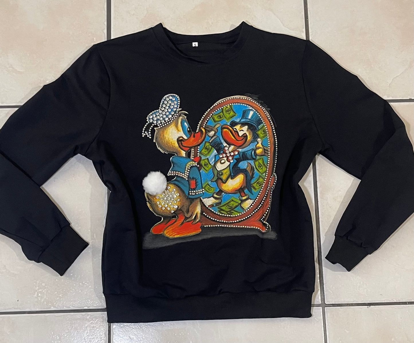 T1109-beautiful printed sweater