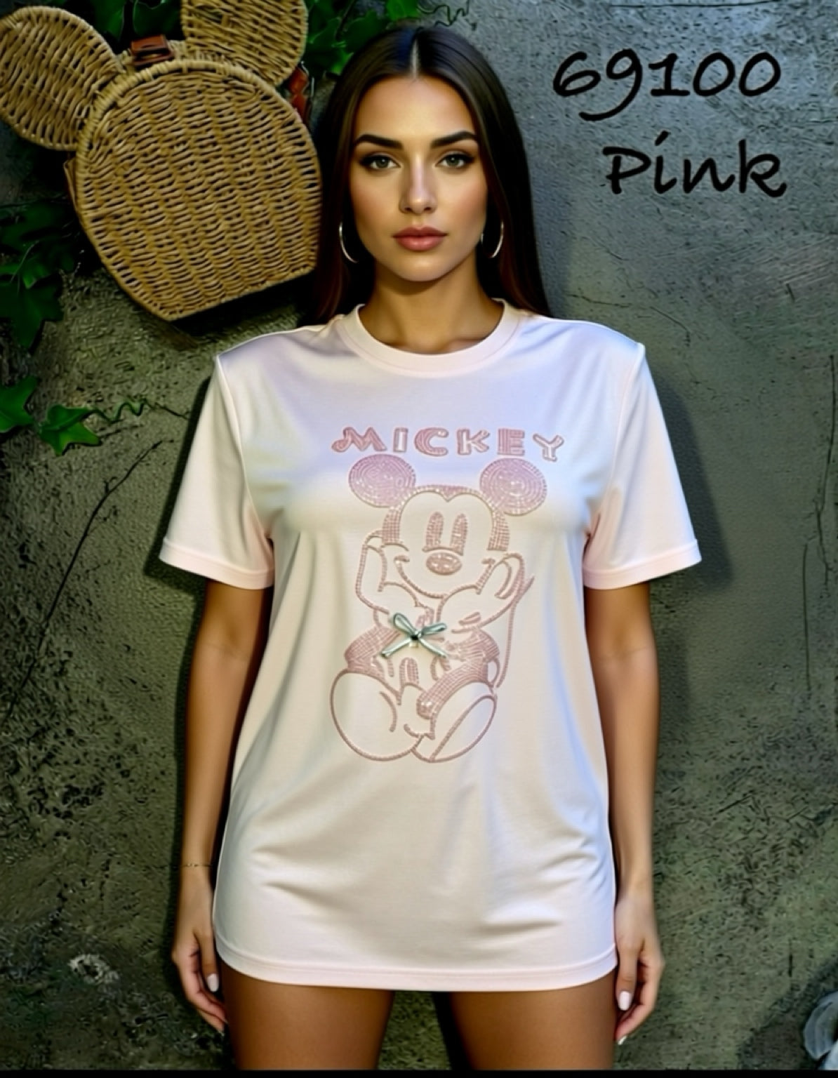 G6900-Oversize T-shirt with sequins
