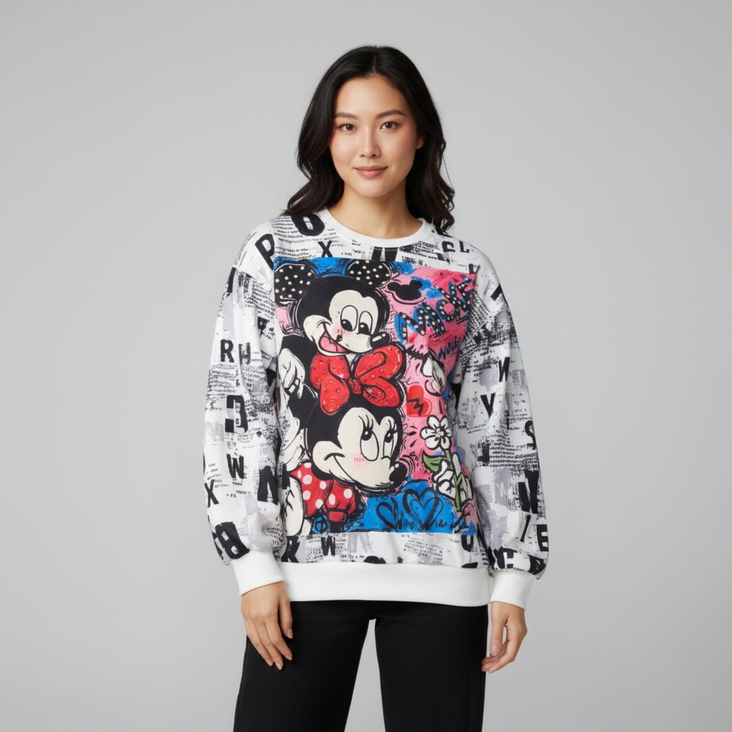 T0089-Sweater with light print