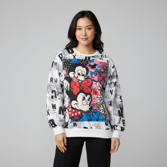 T0089-Sweater with light print