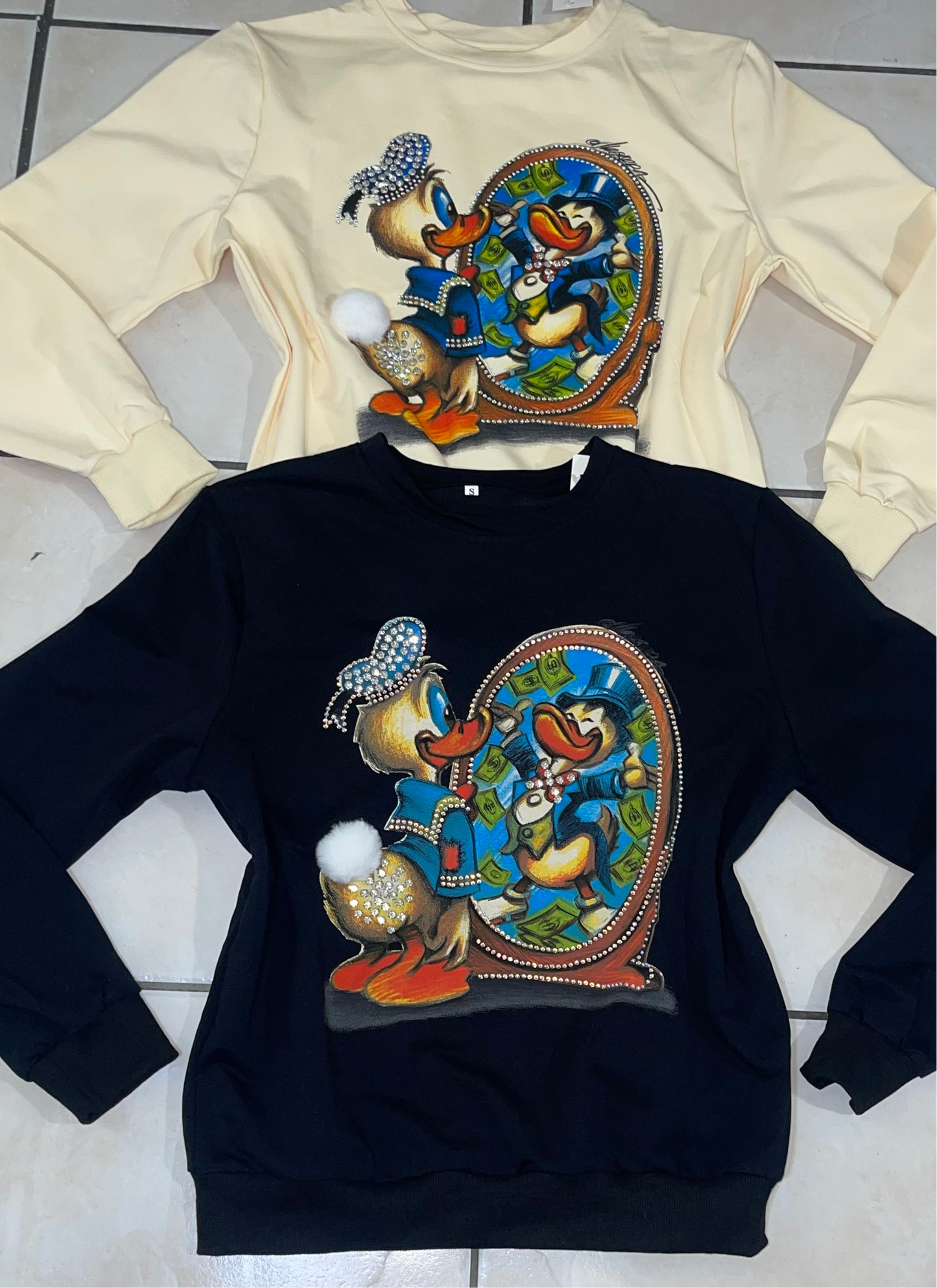 T1109-beautiful printed sweater