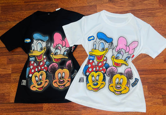 Clarita78-Comfortable sport t-shirt with rhinestones