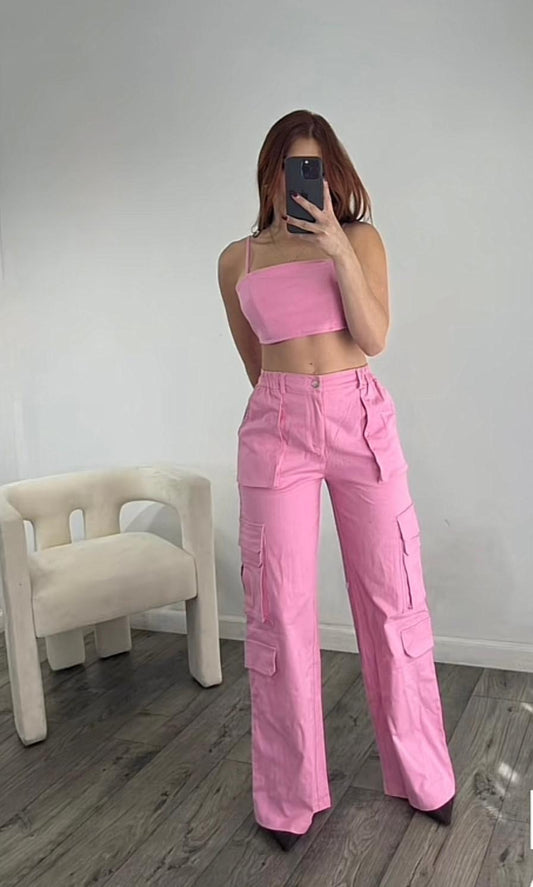 7809- CARGO SHORTS PINK💕