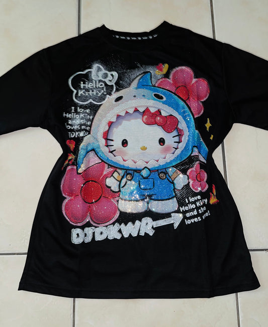 S0012-Beautiful basic t-shirt with rhinestones